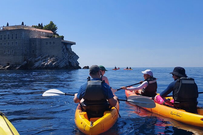 3.5-Hour Kayak Tour from Beсiсi to Sveti Stefan Island - Villa Milocer and why sea-level sightseeing feels better