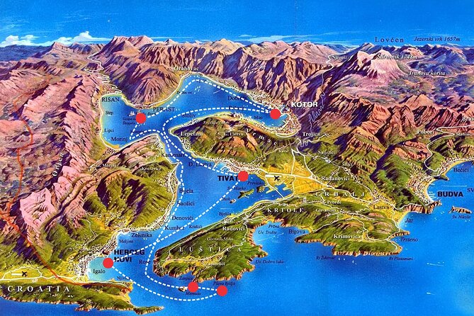 From Tivat/Kotor: Whole Boka Bay Guided Cruise, Comfortable Ship - Mamula Island and the Fortress: A Mysterious Coastline Landmark